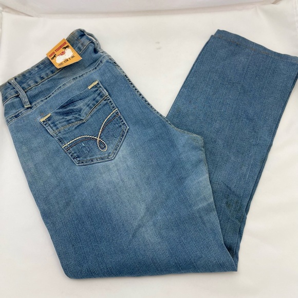 Ross Thomson Denim Jeans Blue Faded Distressed Straight NWT Men's 40 W x 29* - Picture 2 of 12